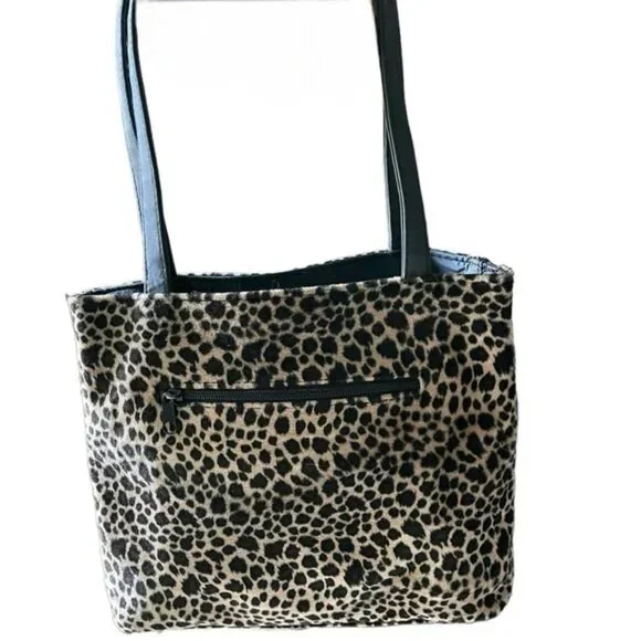 JAGUAR Print Faux Fur HANDBAG Luxurious soft fabulous condition PURR! 10… - Picture 2 of 13